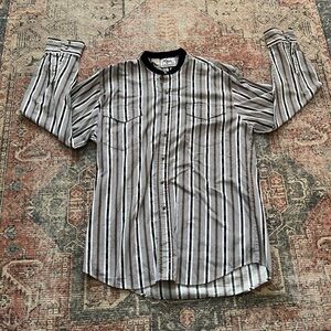 Roper Mens Size XL Western Button Up Long Sleeve Shirt Metal Buttons Southwest